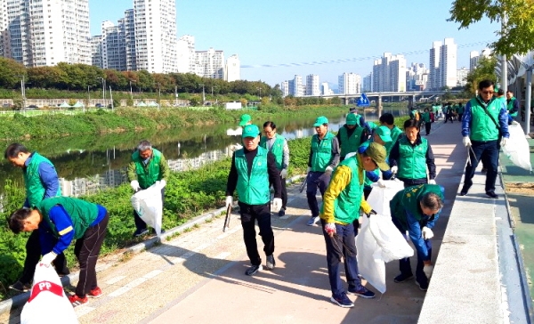 민간 잠수부 쓰레기 수거 장면. ⓒ 서울시