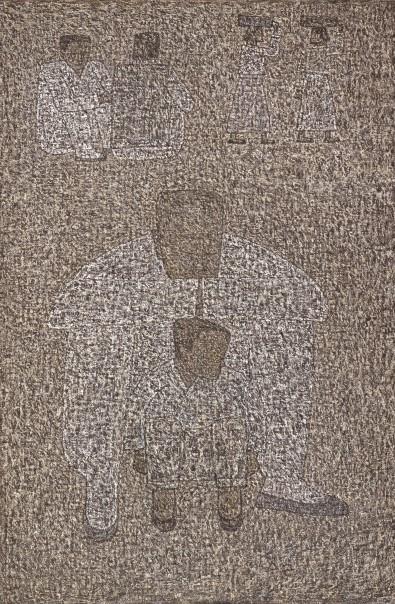 박수근, 할아버지와 손자, 1960, 캔버스에 유채, 146X98cm. ⓒ 국립현대미술관